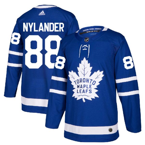 Custom Men Adidas Toronto Maple Leafs #88 Nylander  Blue Home Authentic Stitched NHL Jerseys->nfl t-shirts->Sports Accessory